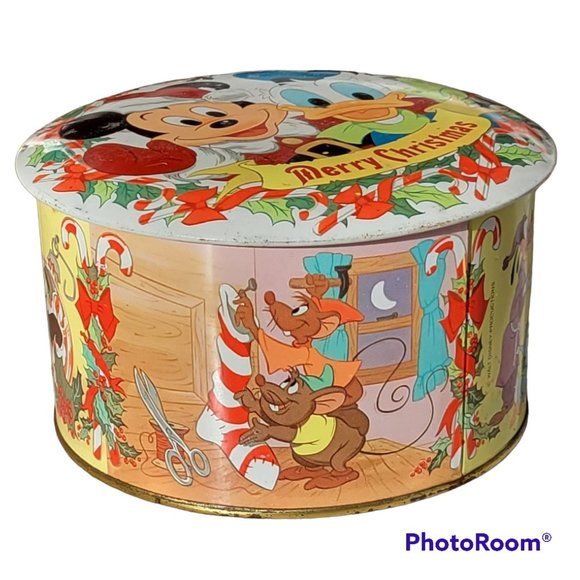 Vintage Walt Disney Christmas Mickey Mouse American Candy Tin Collectors - Picture 6 of 10